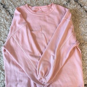 aerie pink women's crewneck